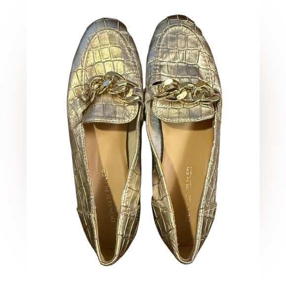 Donald J Pliner Balton Chain Loafer in Platino Size 7.5 - Picture 8 of 9